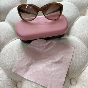 Kate Spade Brown Sunglasses with Pink Case and Cloth